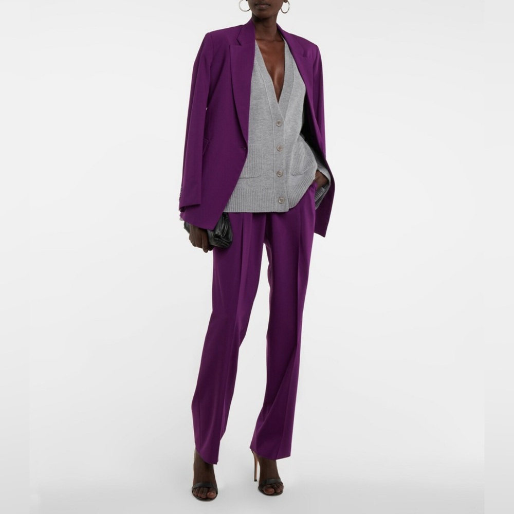 DOROTHEE SCHUMACHER Purple Virgin Wool Blazer | Twisted Lightness | EUC US 2 XS - Picture 10 of 12
